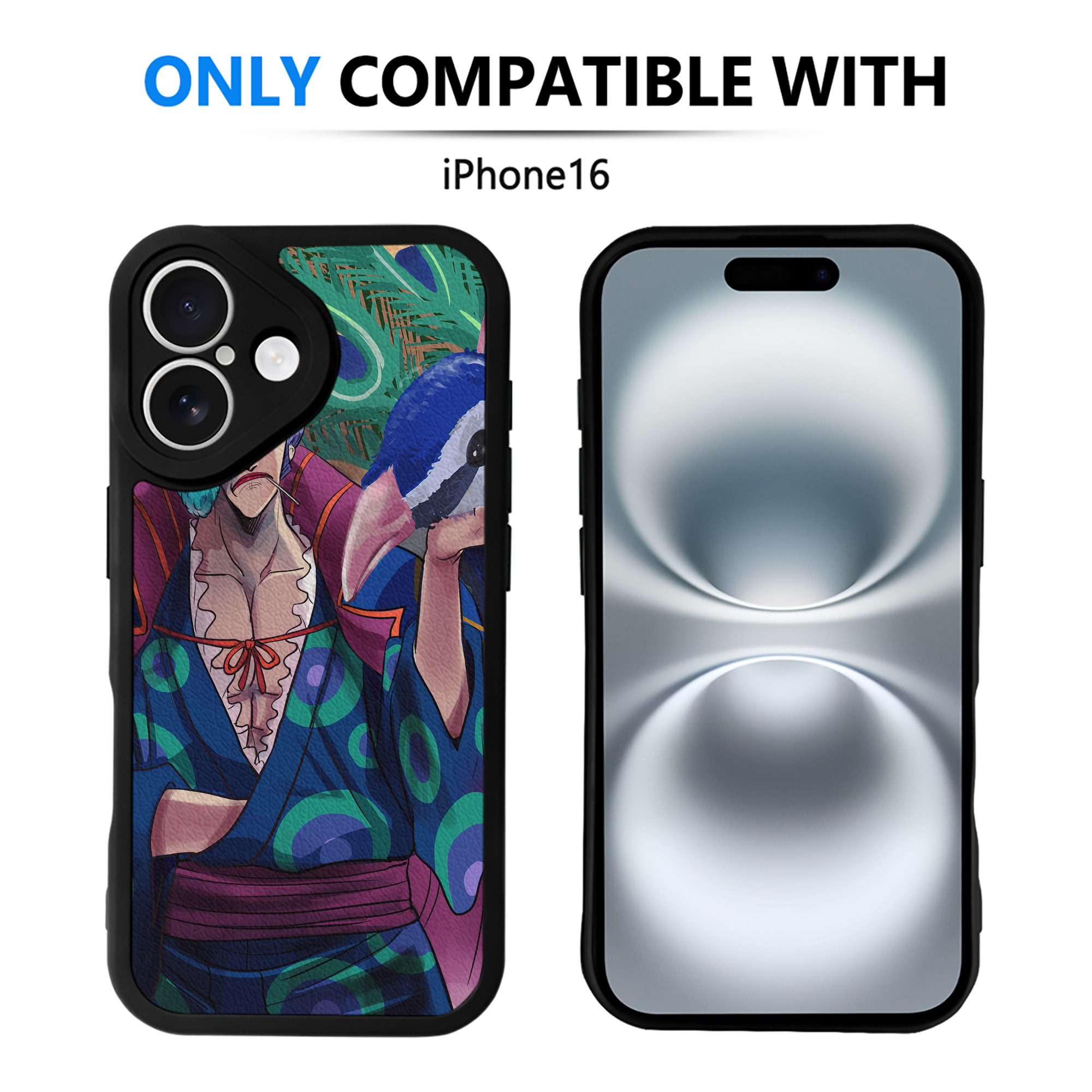 （画像用） ワンピース ONE PIECE 【iPhone 16シリーズ対応】シリコンスマホケース（レザー調） 材質：シリコン